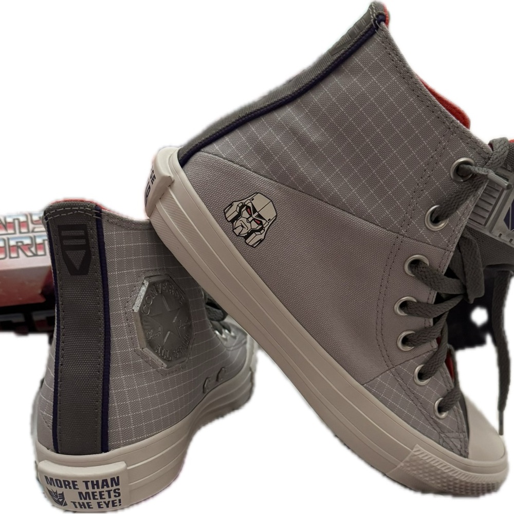 Converse Special Edition Transformers Megatron Gray and Purple High-Tops BNIB!